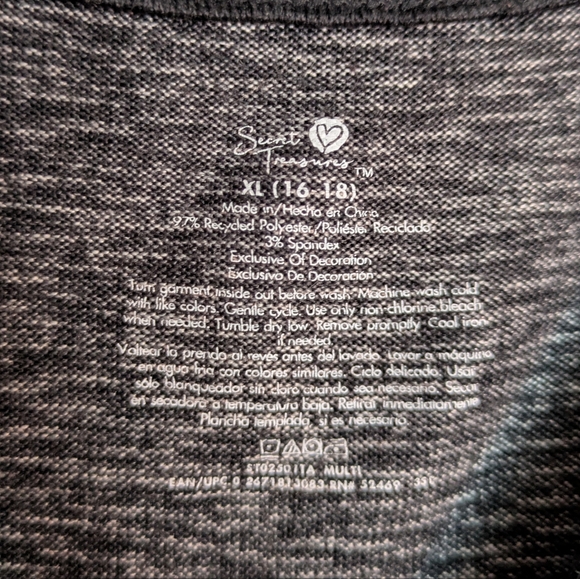 Secret Treasures Charcoal Tank Top with 'Five More Minutes' Design - Picture 4 of 4